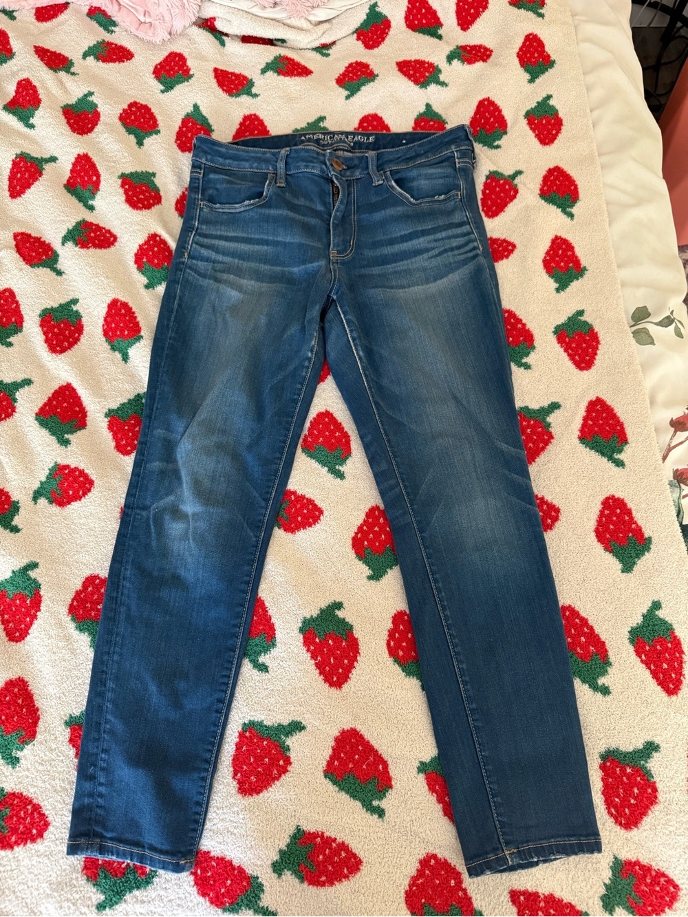 American Eagle Outfitters Women's Dark Blue Skinny Jeans- Jegging